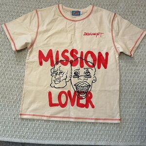 Tee by Benasist NYC- Cream and Red, size S